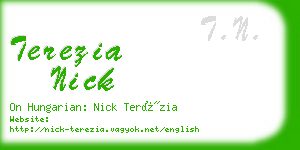 terezia nick business card